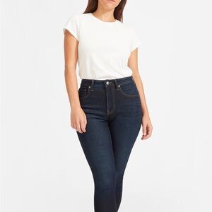 EVERLANE - Curvy High-Rise Skinny Jean - size 30 - dark blue wash - 28.5 inseam
